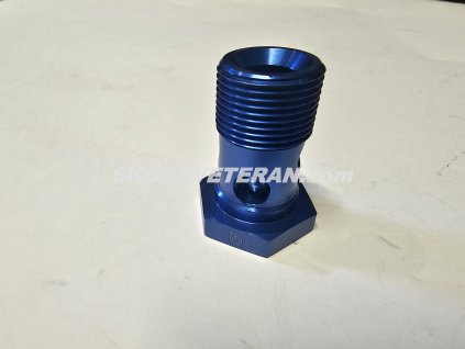Banjo šroub lehká slitina  M22x1,5 - L=40mm-modrá  QSP