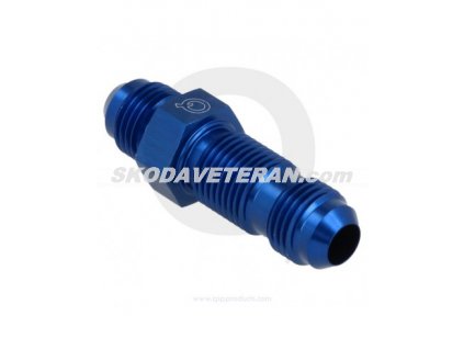 Průchodka stěnou D06 na D06 pro díru 14mm QSP lehká slitina - modrá