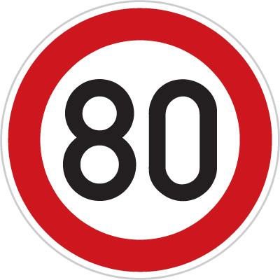 B 20a Найвища дозволена швидкість