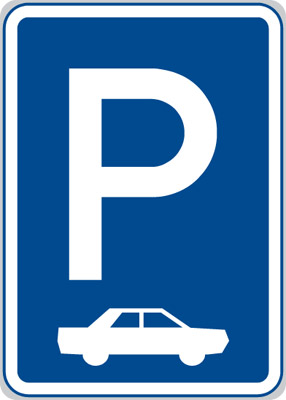 IP 11b Паркінг: перпендикулярна або діагональна стоянка