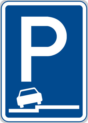IP 11g Паркінг: часткова стоянка на тротуарі (поздовжня)