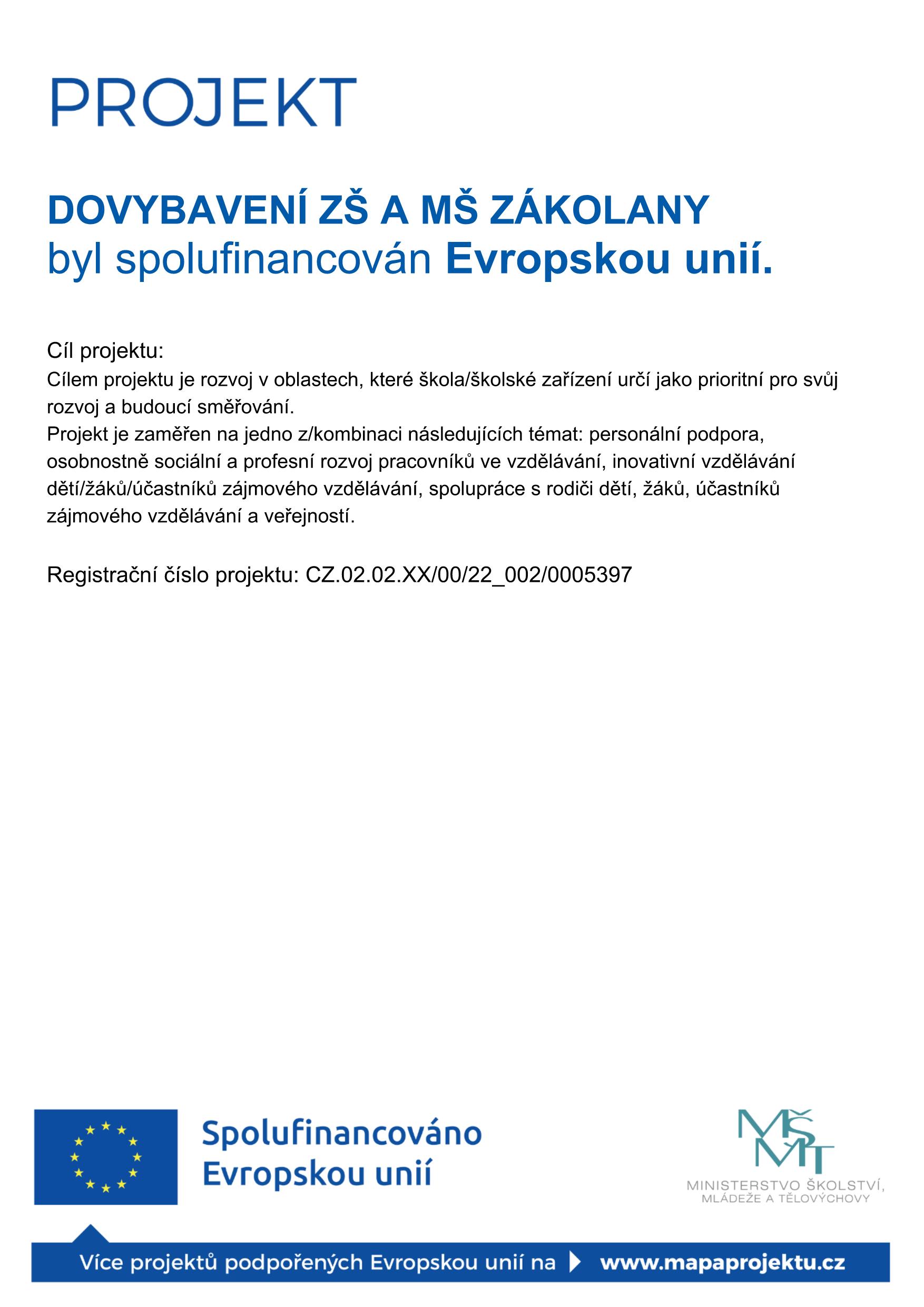 EU- Dovybavení ZŠ