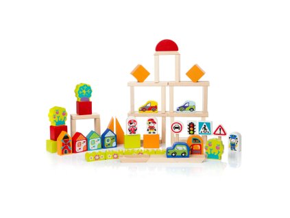 10377 3 cubika 13913 doprava ve meste drevena stavebnice 55 dilu