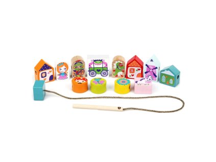 10392 3 cubika 14309 navlekaci pohadka navlekaci set 13 drevenych dilu a 8 predloh