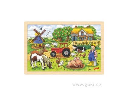 11796 1 drevene puzzle zviratka na farme