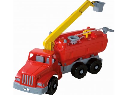 Androni Giant Trucks hasičský vůz s plošinou a funkční stříkačkou - délka 74 cm