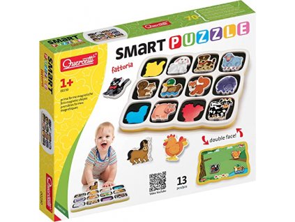 Quercetti 00230 Smart Puzzle magnetico Farm