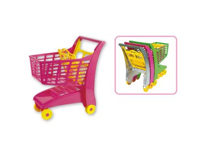 19569 androni nakupni vozik se sedatkem ruzovy