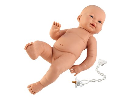 19806 llorens 45002 m84454 new born holcicka realisticke miminko bile rasy s celovinylovym telem 45 cm a oblecek pro panenku miminko new born