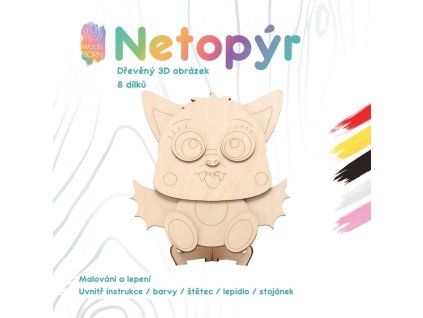 20187 netopyr drevena 3d omalovanka