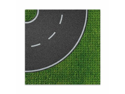 BRIXIES Plus 225.006 Designová podložka na stavění - zatáčka 25,5 x 25,5 cm