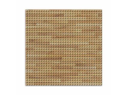BRIXIES Plus 225.002 Designová podložka na stavění - dřevo 25,5 x 25,5 cm