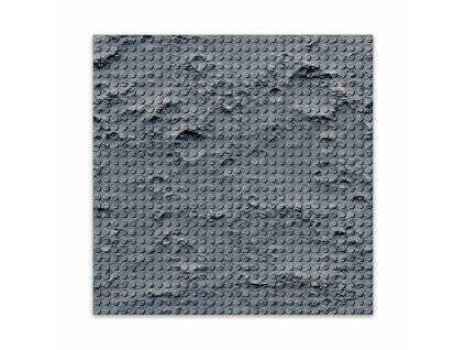 BRIXIES Plus 225.004 Designová podložka na stavění - měsíční krajina 25,5 x 25,5 cm