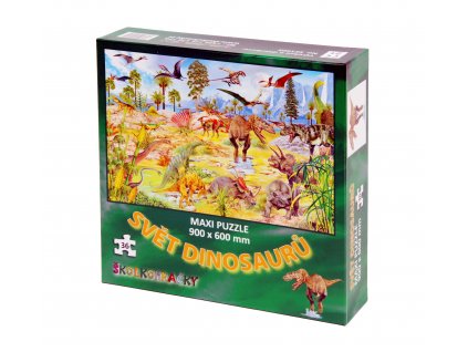 Svět dinosaurů - maxi puzzle 900 x 600 mm