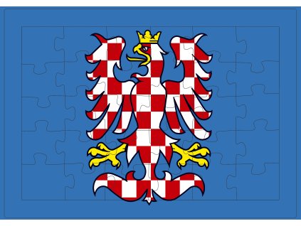 9342 moravska vlajka puzzle s rameckem a3 297 x 420 mm