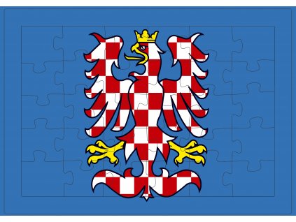 Moravská vlajka - puzzle s rámečkem A3 (297 x 420 mm)