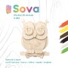20196 sova drevena 3d omalovanka