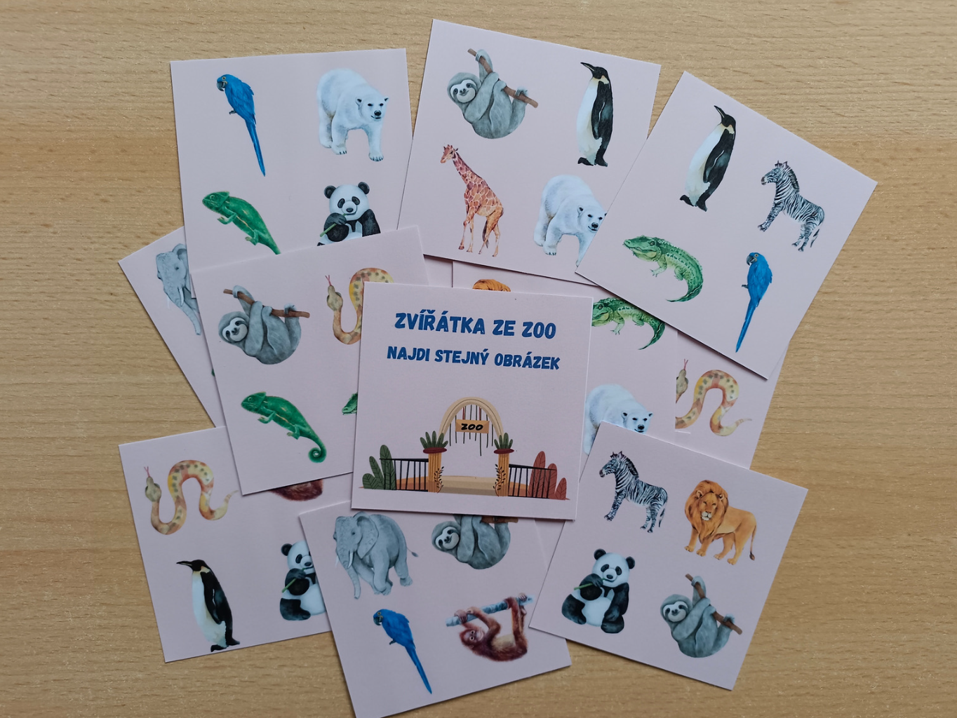 NAJDI STEJNÝ OBRÁZEK - ZVÍŘÁTKA ZE ZOO