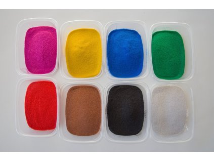 Sada barevný písek 8 barev po 150g