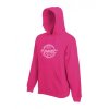 fuchsia unisex mikina logo veľké biele
