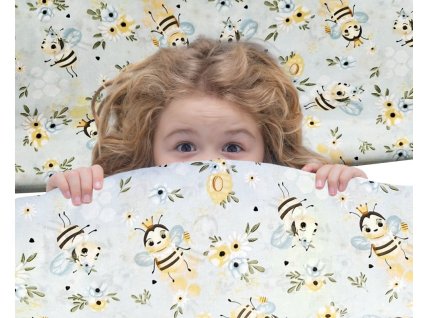 povlečení vcelka modra 1