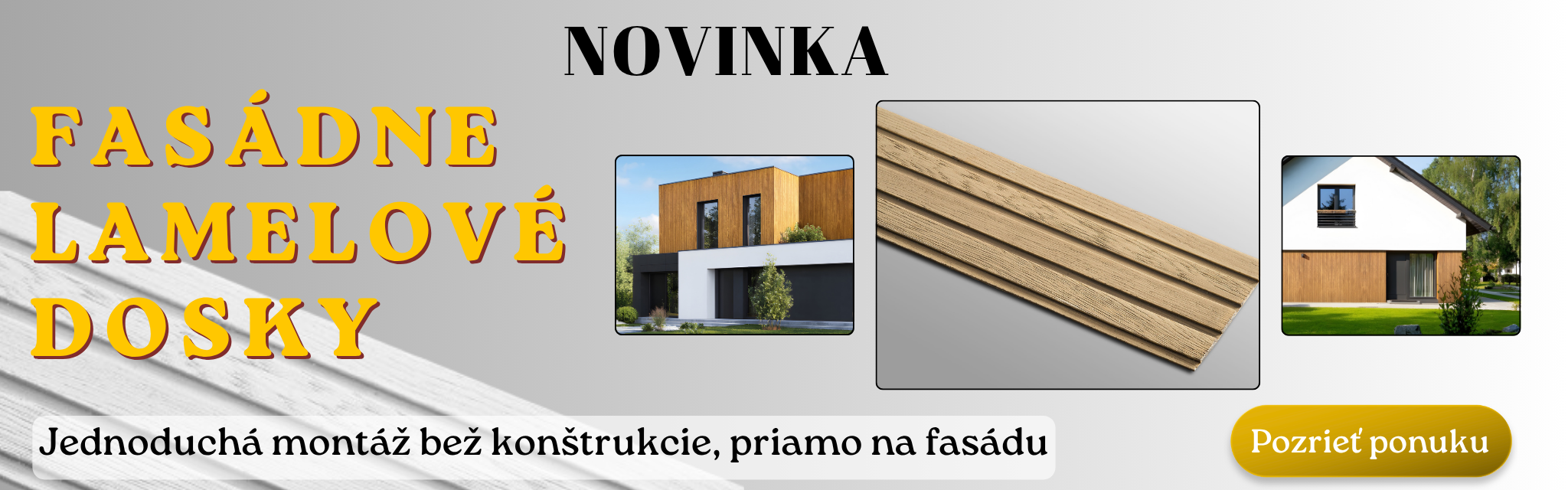 Fasádna lamelová doska elastická banner