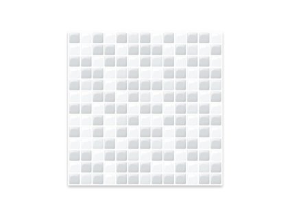 3d nastenny panel mozaika sivo biela 25 4x25 4cm 3d 1264