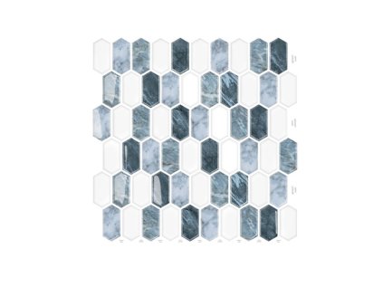 3d nastenny panel mozaika bielo modra 30 5x30 5cm 3d 1254