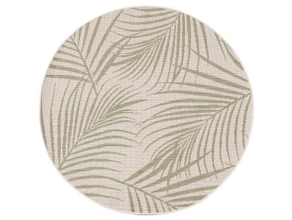 koberec okruhly lineo bezovo zeleny 120cm