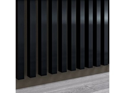 Dekoratívna stenová lamela Premium - Čierna vysoký lesk