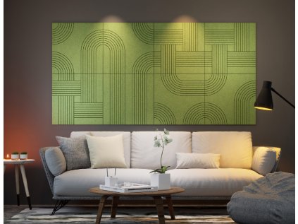 bendcut zielone panele akustyczne