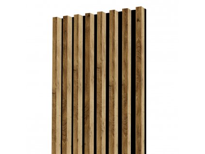 Lamelové panely + soklový LED profil 48,4 cm Prírodný dub Lancelot