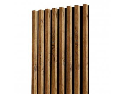Lamelové panely + soklový LED profil 48,4 cm Medové drevo