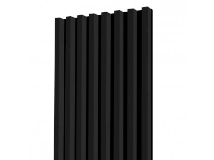 Lamelové panely + soklový LED profil 48,4 cm Čierna