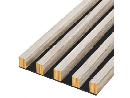 Lamely na doske 16x16 mm, 5 ks, základný modul 15 cm Prírodný dub Jaseň