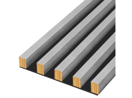 Lamely na doske 16x16 mm, 5 ks, základný modul 15 cm Brúsená oceľ