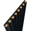 Czarny Lamele na plycie 16 sztuk modul podstawowy 100 4 cm 18781 1