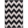 koberec modern chevron black beige 160x230cm
