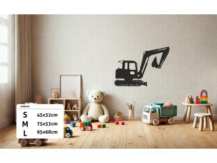 samolepky na stěnu děti bagr