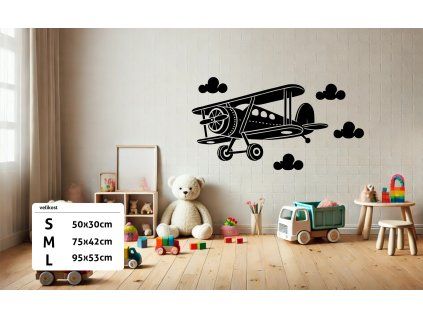 samolepky na stěnu letadlo