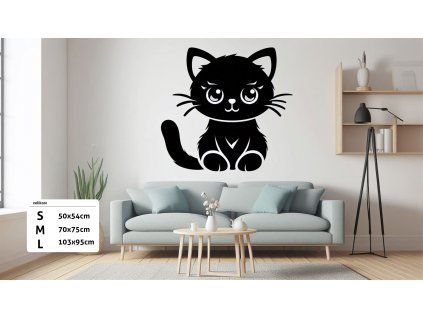 samolepky na stěnu kočička