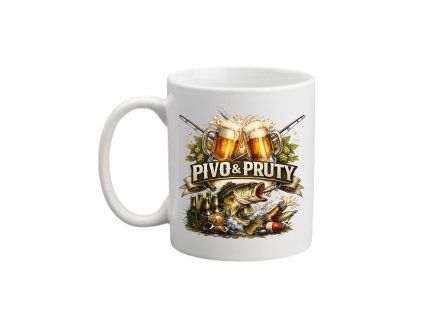 hrnek s potiskem pivo a pruty