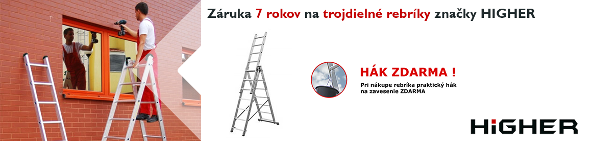 Trojdielne rebríky Higher