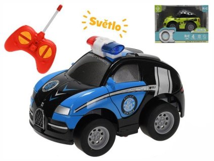 r c auto policie 11cm 27mhz plna funkce na baterie se svetlem 2 barvy skladem