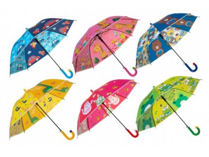 Deštník vystřelovací 66cm kov/plast mix barev skladem