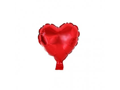 balonek srdce 23cm cervena folie skladem