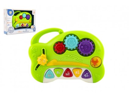 Pianko plast 18cm na baterie se zvukem se světlem v krabici 24x17x6cm 18m+
