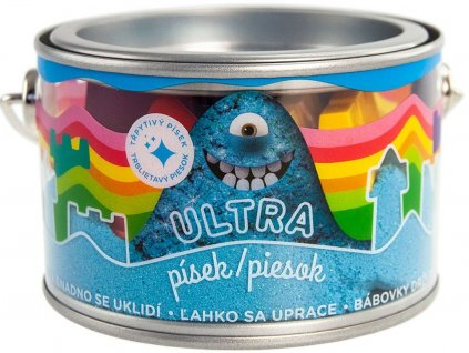 Ultra písek s glitry 200g - modrý