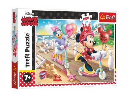 Puzzle Minnie na pláži/Disney Minnie 200 dílků 48x34cm v krabici 33x23x4cm