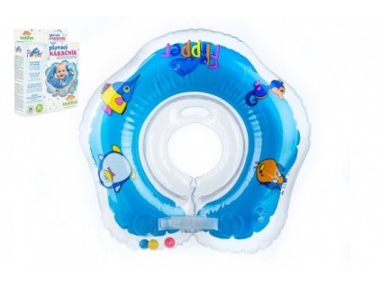 Plavací nákrčník Flipper - modrý kruh 0m+